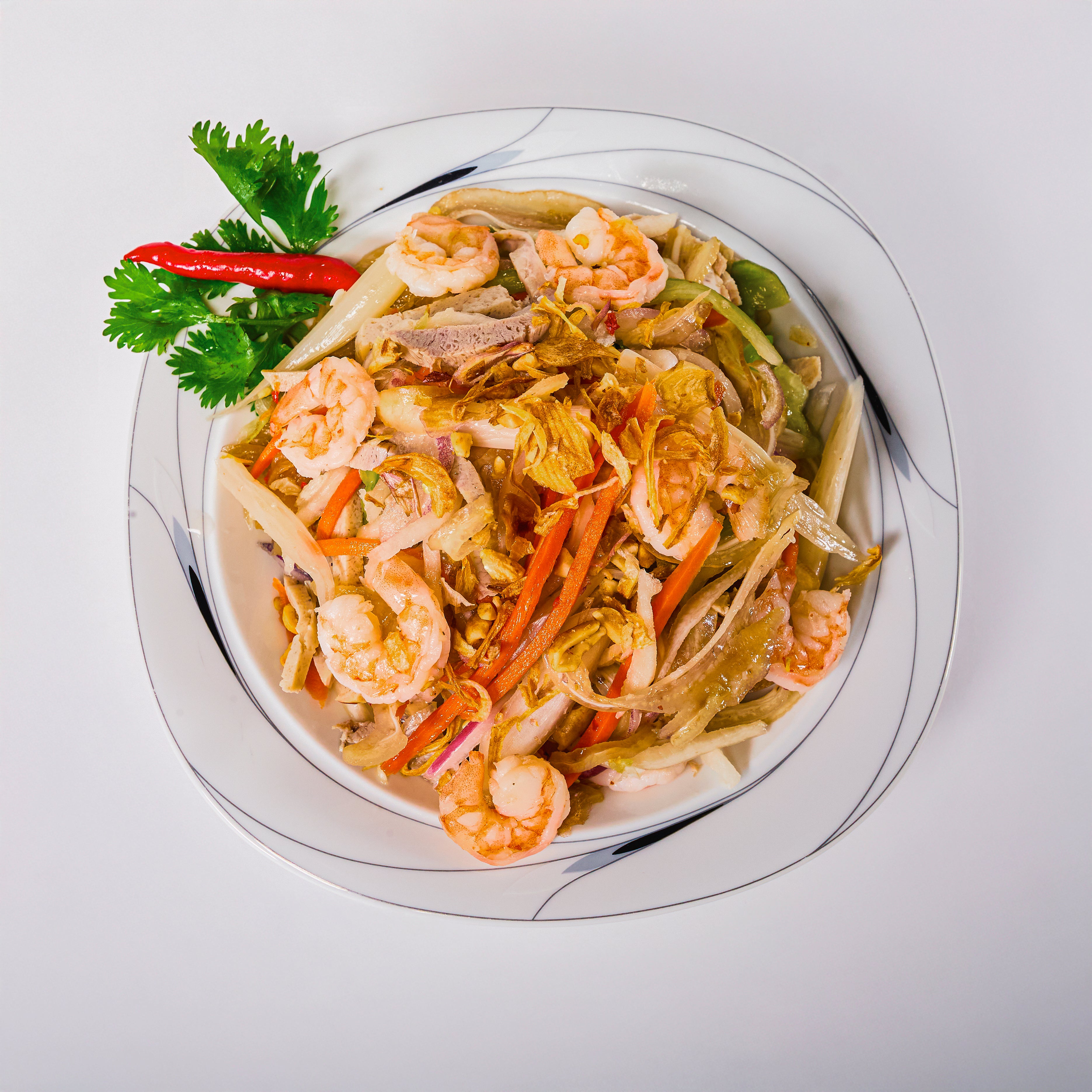 Jellyfish Lotus salad w/ pork and shrimp