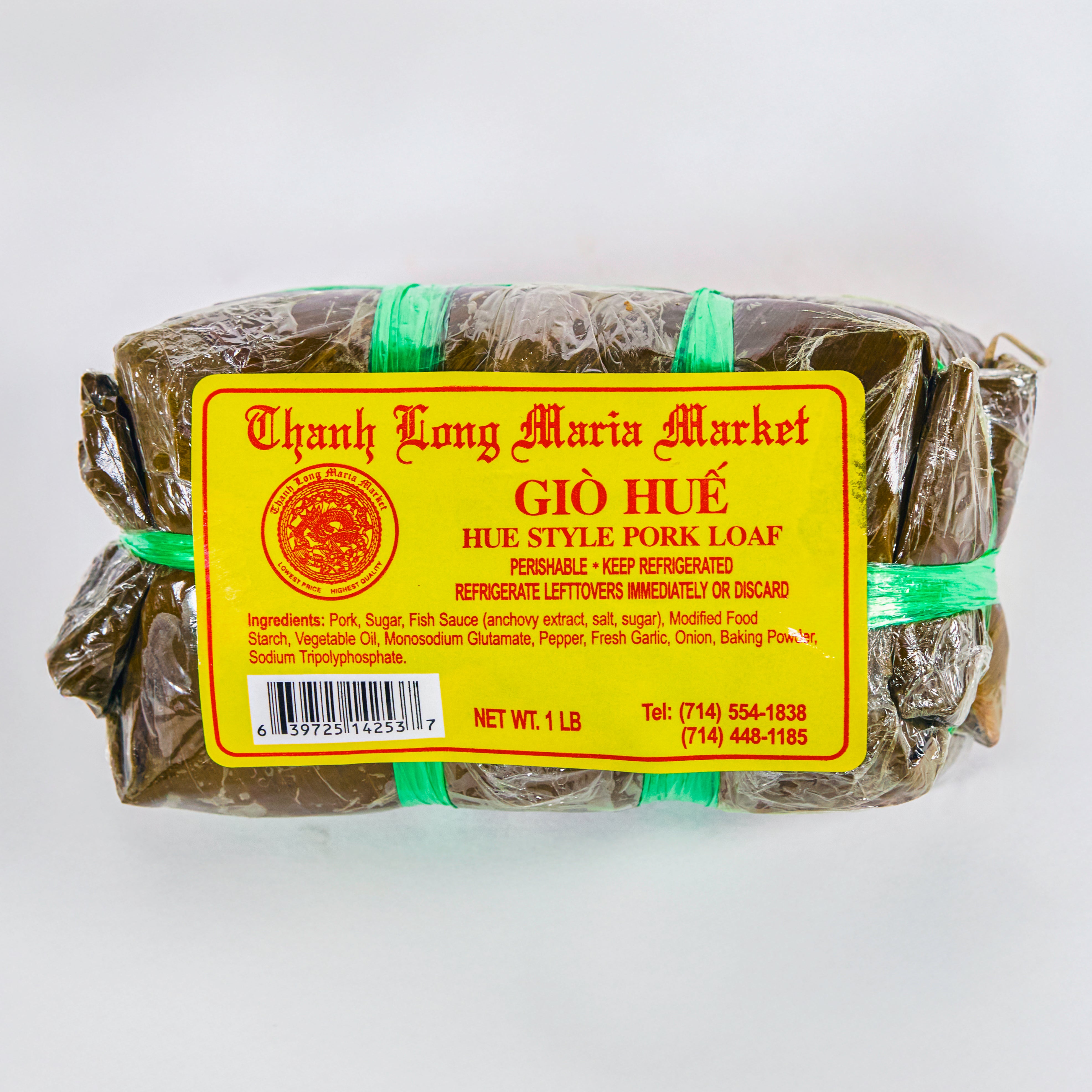 Hue Style Pork Loaf - Giò Huế - 1lb